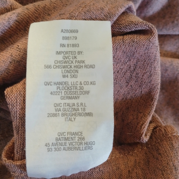 QVC Women's Heather Pink V Neck Long Cardigan Size M - Picture 6 of 8